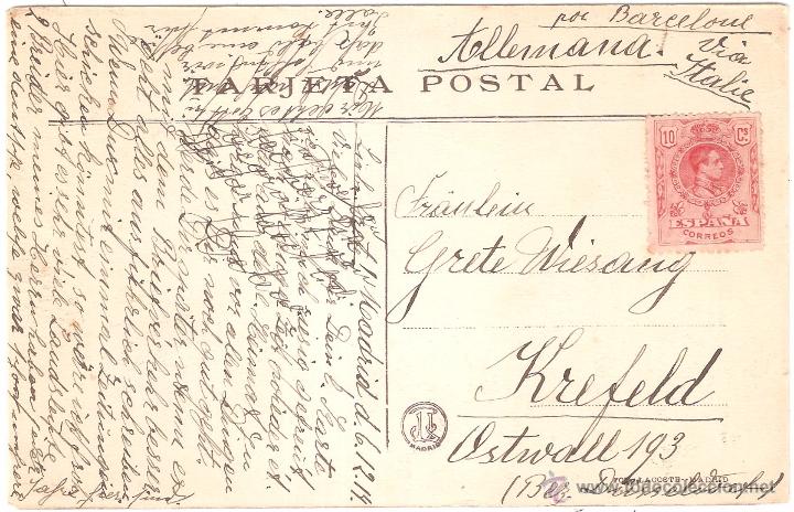 Postales: MADRID PUERTA DEL SOL 1914 - Foto 2