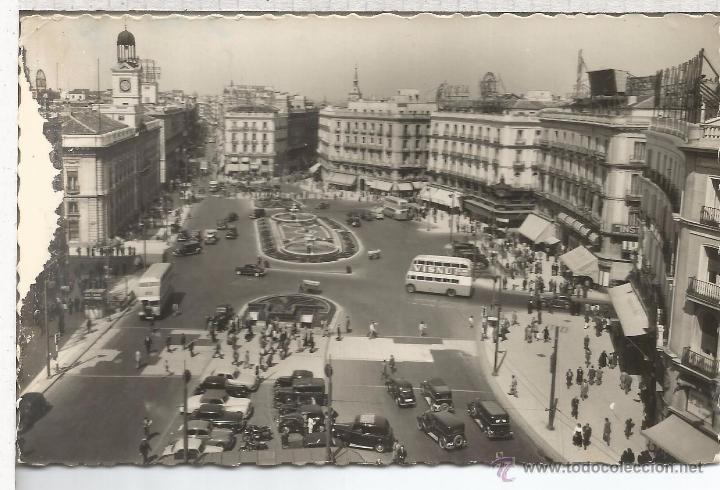 Postales: MADRID PUERTA DEL SOL ESCRITA - Foto 1