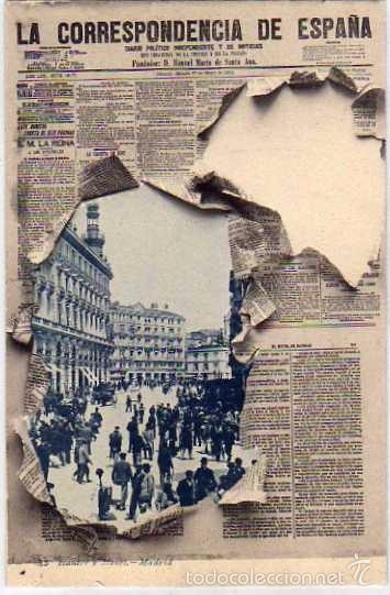 Postkarten: La correspondencia de Espa&ntilde;a. 13 Hauser y Menet. Reverso sin dividir. Sin circular.