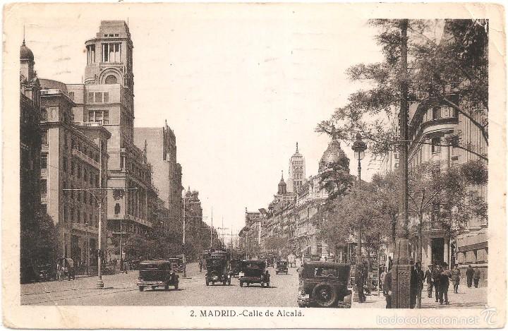 Postales: MADRID CALLE DE ALCALA 1933 - Foto 1