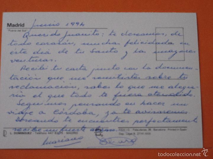 Postales: POSTAL - MADRID - PUERTA DEL SOL - DOMINGUEZ - CIRCULADA 1994 - Foto 2