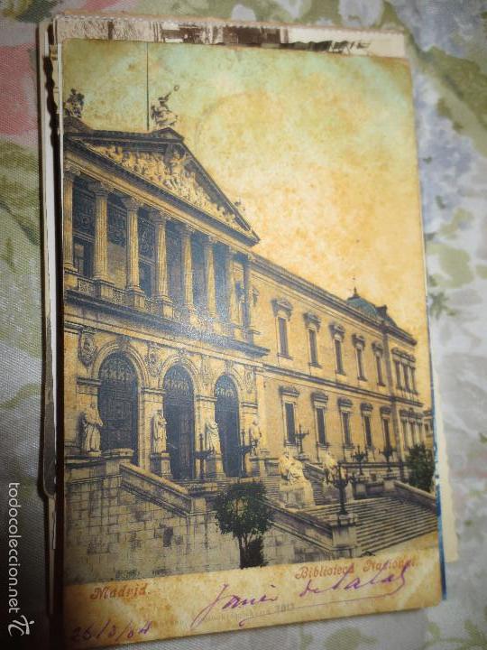 Postales: madrid  biblioteca nacional - Foto 1