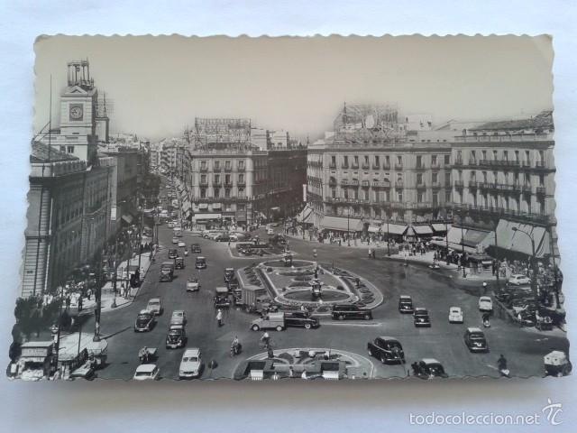 Postales: POSTAL -- MADRID - PUERTA DEL SOL - USADA -- - Foto 1