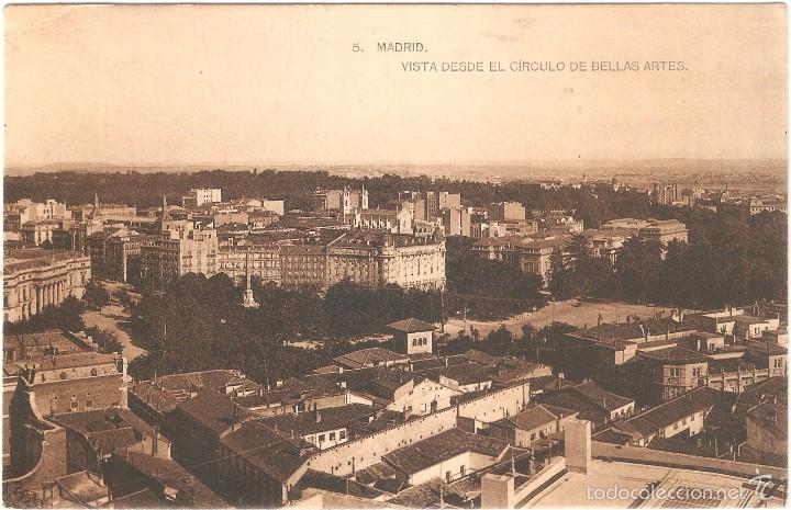 Postkarten: MADRID VISTA DESDE EL C&Iacute;RCULO DE BELLAS ARTES 1925