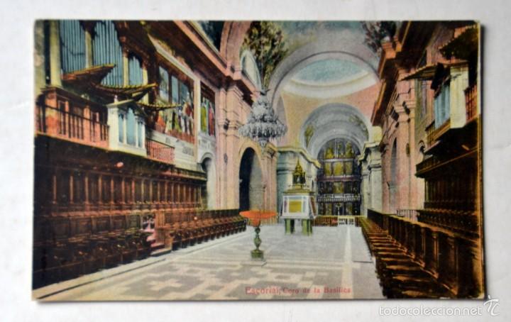 Postales: POSTAL DEL ESCORIAL: CORO DE LA BASILICA - Foto 1
