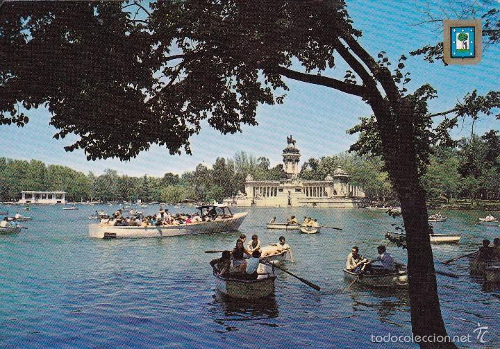Postales: Madrid parque del retiro (escrita) - Foto 1