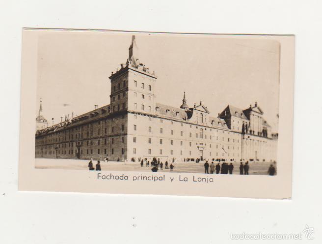 Cartoline: El Escorial.- Fachada Principal y La Lonja.  Peque&ntilde;a Foto-postal.