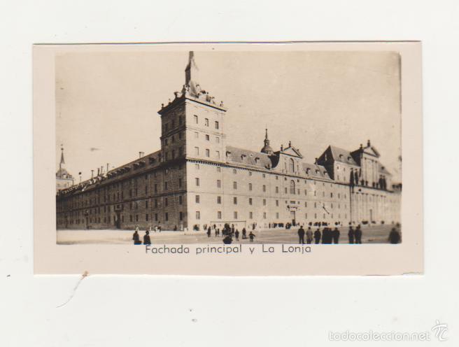 Cartoline: El Escorial.- Fachada Principal y La Lonja.  Peque&ntilde;a Foto-postal.