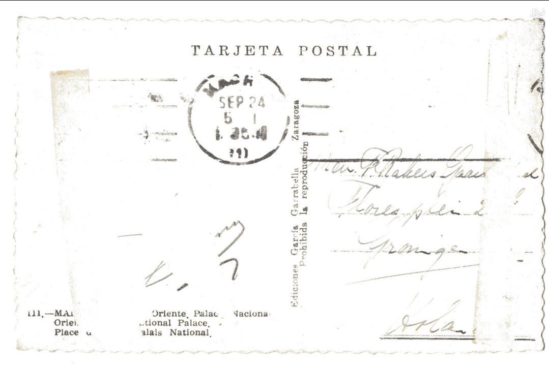 Postales: MADRID. PALACIO DE ORIENTE. CIRCULADA - Foto 2