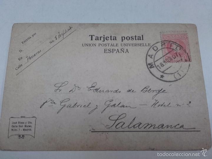 Postales: POSTAL MADRID, CIRCULADAS 1900. - Foto 7