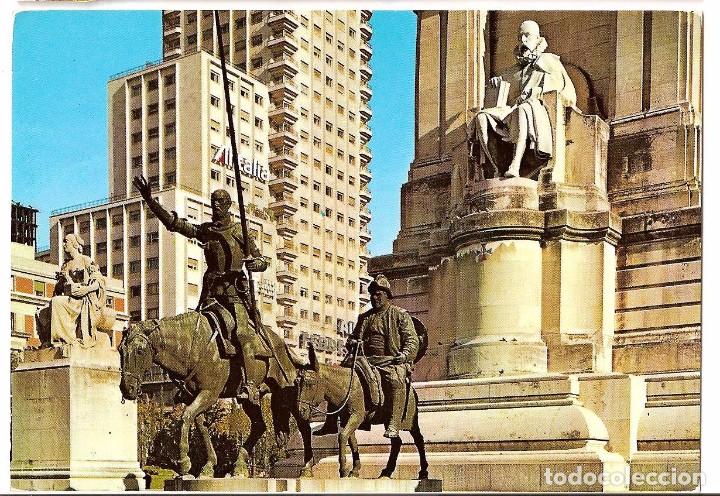 Postales: MADRID. MONUMENTO A CERVANTES. POSTAL - Foto 1