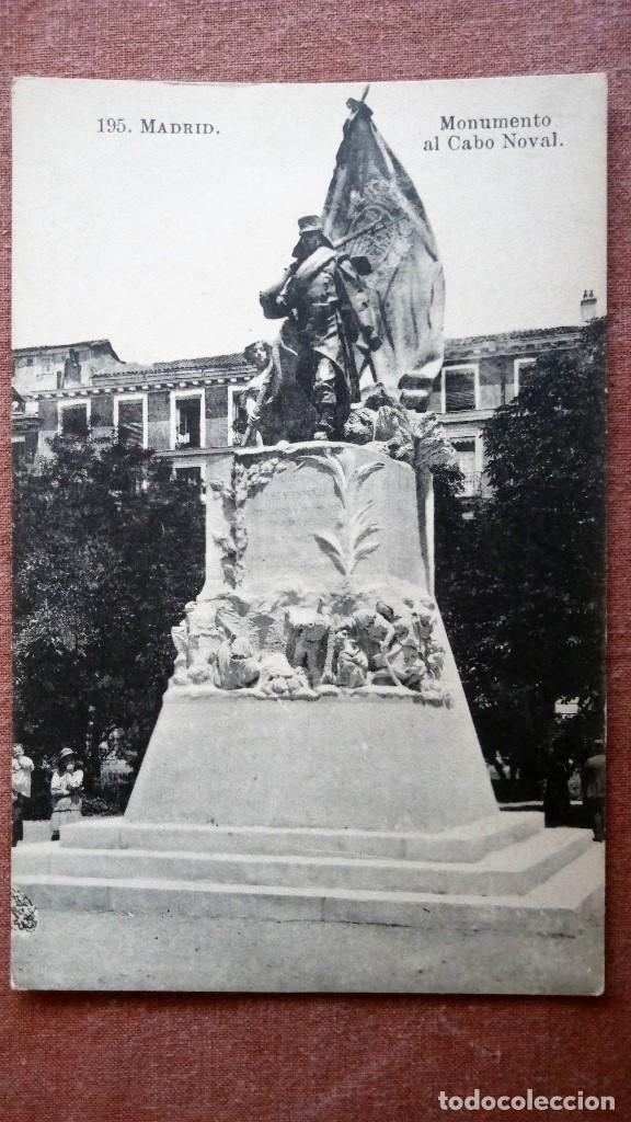 Postales: POSTAL MADRID . MONUMENTO AL CABO NOVAL, SIN CIRCULAR - Foto 1