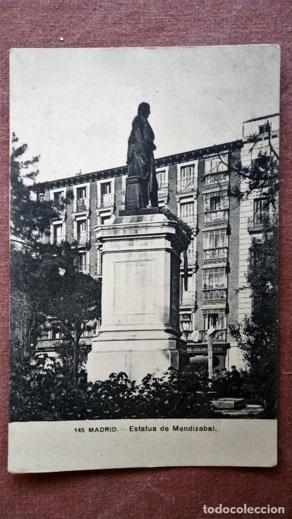 Postales: POSTAL MADRID - ESTATUA DE MENDIZABAL - Foto 1