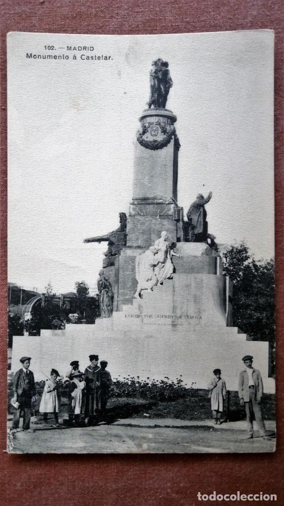 Postales: POSTAL MADRID - MONUMENTO A CASTELAR - Foto 1
