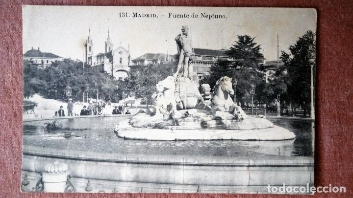 Postales: POSTAL MADRID - FUENTE DE NEPTUNO - Foto 1