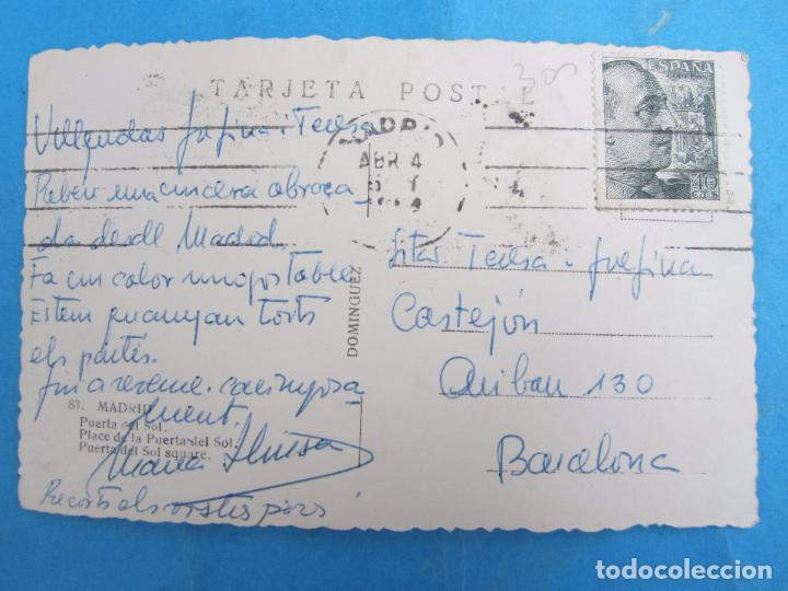 Postales: madrid ,  83  puerta del sol , circulada - Foto 2