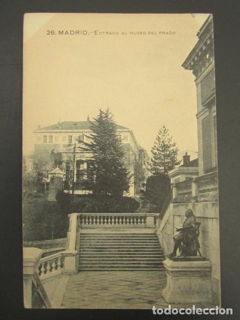 Postales: POSTAL MADRID. ENTRADA AL MUSEO DEL PRADO. - Foto 1