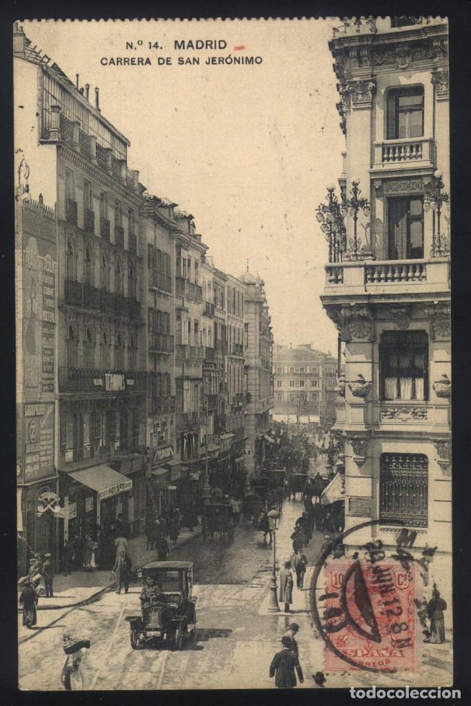 Postales: A-4588- MADRID. CARRERA DE SAN JER&Oacute;NIMO. - Foto 1