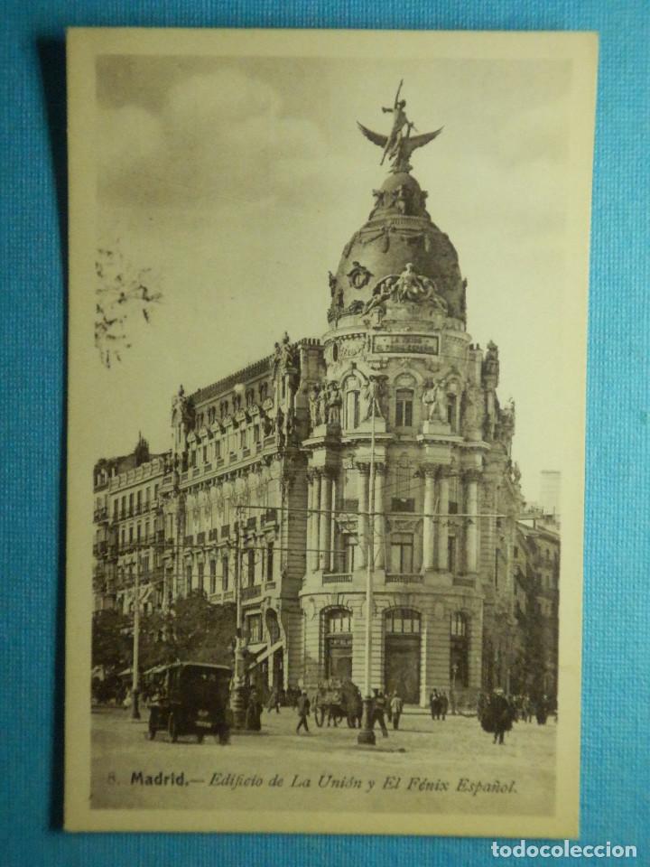 Postales: POSTAL - ESPA&Ntilde;A - MADRID - 8.- EDIFICIO DE LA UNION Y EL FENIX - M&Aacute;RGARA - NE-NC - Foto 1