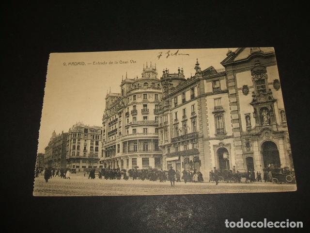Postales: MADRID ENTRADA DE LA GRAN VIA - Foto 1
