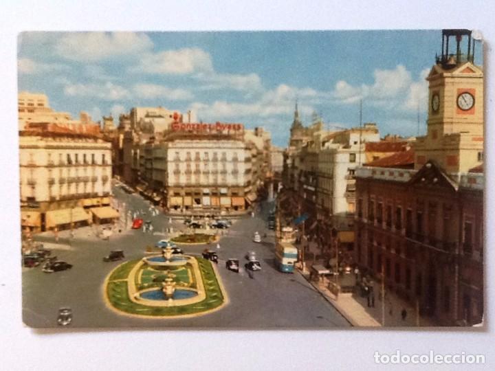 Postales: PUERTA DEL SOL MADRID 1 CIRCULADA 1957 - Foto 1