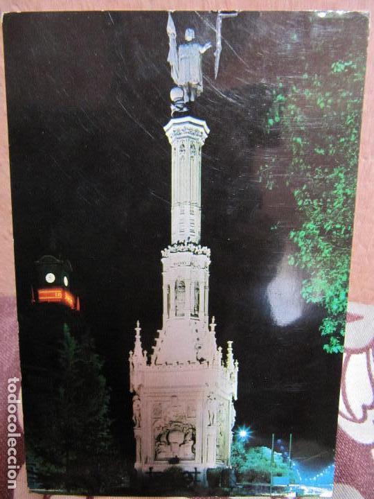 Postales: POSTAL DE MADRID.177. MONUMENTO CRISTOBAL COL&Oacute;N.ESCRITA