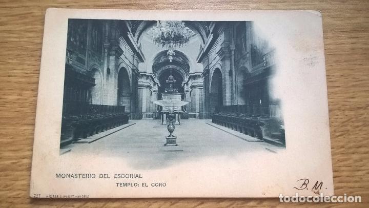 Postcards: El Escorial. Dorso sin dividir. Circulada sobre 1905