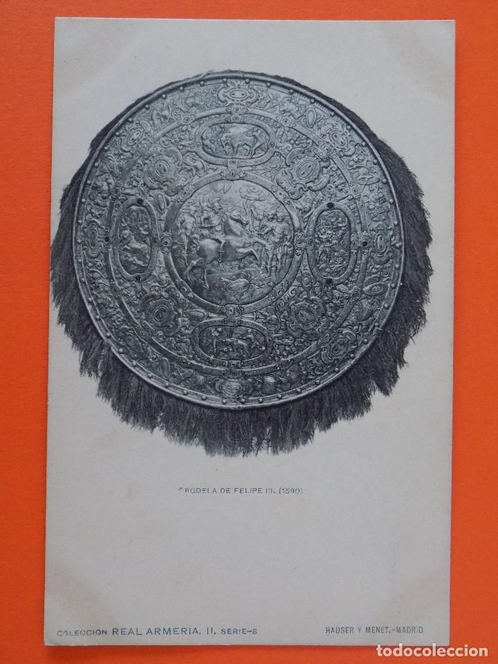 Postales: COLECCION REAL ARMERIA II SERIE 8 - RODELA DE FELIPE III - HAUSER Y MENET... R-7579