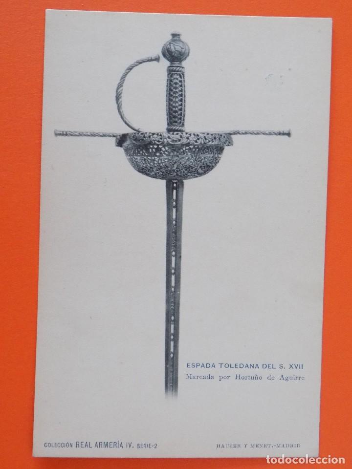Postales: COLECCION REAL ARMERIA IV SERIE 2 -ESPADA TOLEDANA DEL S. XVII -HAUSER Y MENET. R-7591