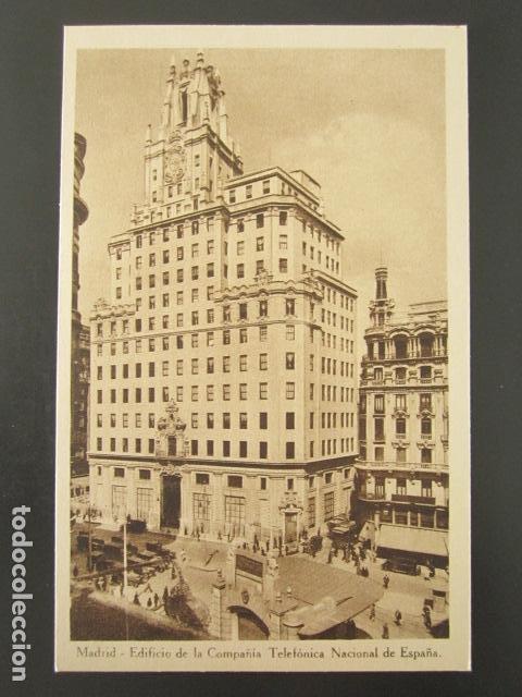 Postales: POSTAL MADRID. EDIFICIO DE LA COMPA&Ntilde;&Iacute;A TELEF&Oacute;NICA NACIONAL DE ESPA&Ntilde;A - Foto 1