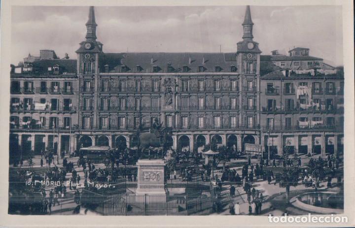 POSTAL FOTOGRAFICA MADRID - PLAZA MAYOR - MUY ANIMADA -VER DETALLES - 10 (Postales - España - Comunidad de Madrid Antigua (hasta 1939))