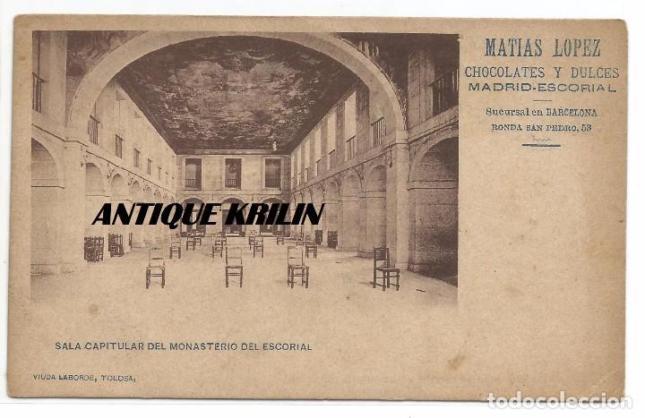 Postcards: MADRID.- MATIAS LOPEZ CHOCOLATES Y DULCES .- EDICION VIUDA LABORDE  .- SIN CIRCULAR