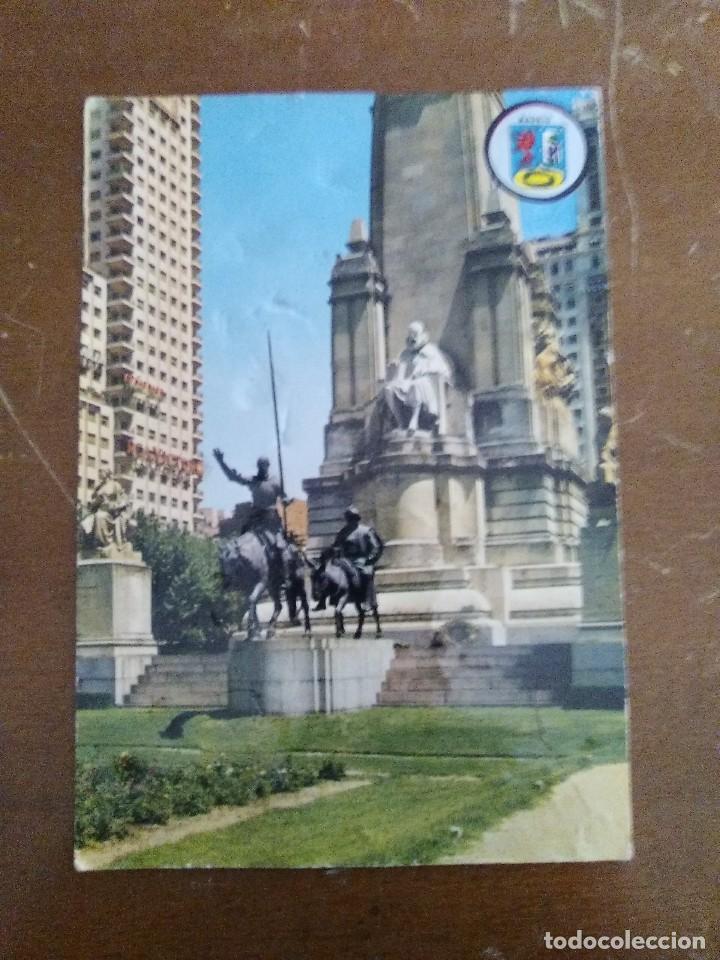 Postales: Postal de Madrid, monumento a Cebantes. - Foto 1