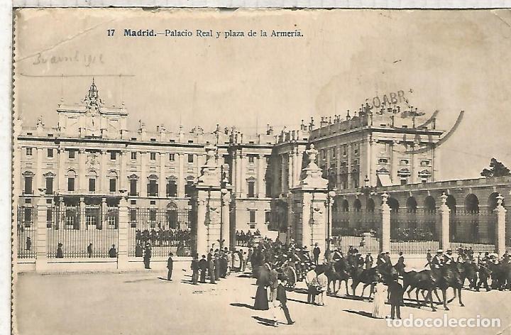 Postales: MADRID PALACIO REAL ESCRITA - Foto 1