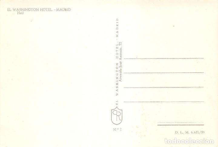 Postales: MADRID EL WASHINGTON HOTEL HALL - Foto 2
