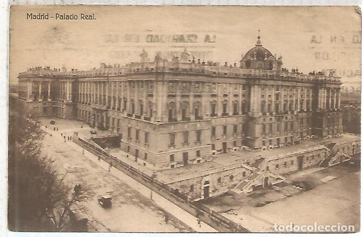 Postales: MADRID PALACIO REAL ESCRITA - Foto 1