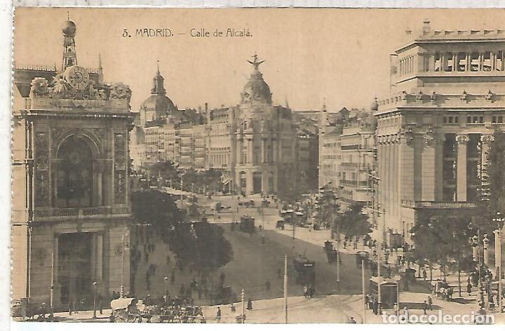 Postales: MADRID CALLE ALCALA ESCRITA - Foto 1