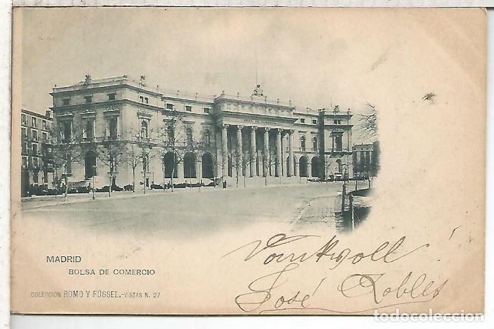 Postales: MADRID BOLSA DE COMERCIO DORSO SIN DIVIDIR - Foto 1