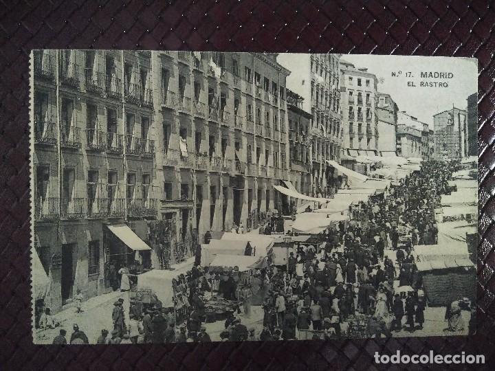 Postales: EL RASTRO.  N&Uacute;M 17 MADRID.  SIN CIRCULAR. - Foto 1