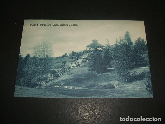 Postales: MADRID PARQUE DEL OESTE CASCADA Y KIOSCO - Foto 1