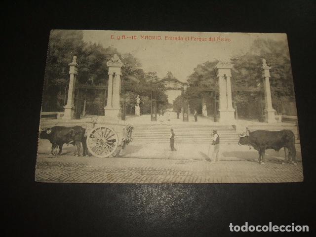 Postales: MADRID ENTRADA AL PARQUE DEL RETIRO - Foto 1