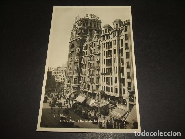 Postales: MADRID GRAN VIA Y PALACIO DE LA PRENSA - Foto 1