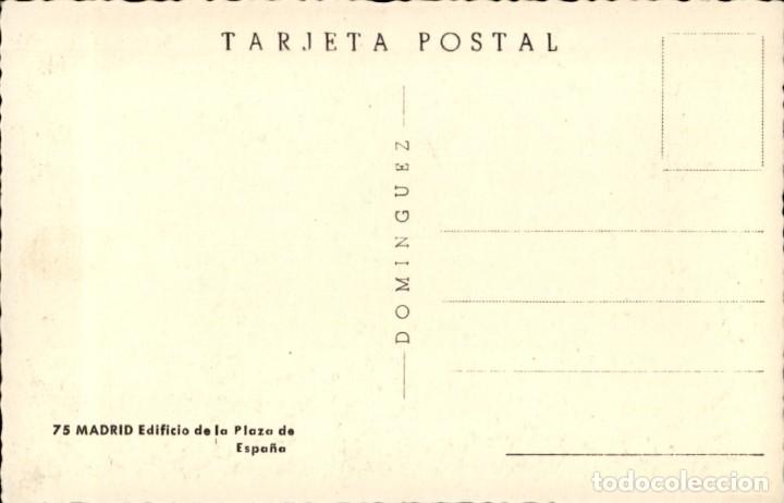 Postales: 75 Madrid &ndash; Edificio de la Plaza de Espa&ntilde;a &ndash; Dominguez &ndash; Sin circular - Foto 2