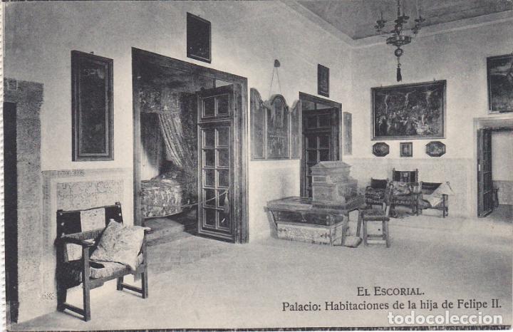 Postales: el escorial, palacio, habitacioes de la hija de felipe II