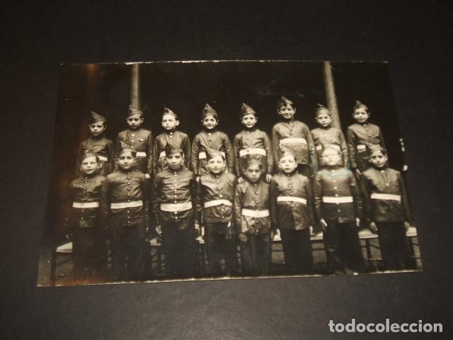 Postkarten: MADRID SEGUNDA REPUBLICA GRUPO DE NIÑOS EN UNIFORME MILITAR POSTAL FOTOGRAFICA
