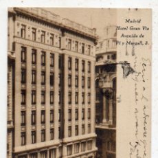 Postales: MADRID. HOTEL GRAN VÍA. AVENIDA DE PI Y MARGALL. FRANQUEADA EL 5 DE MARZO DE 1934.. Lote 139462438