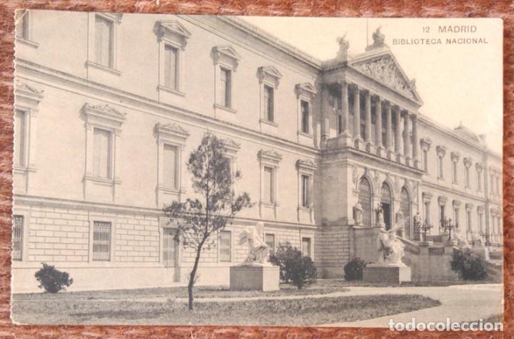 Postales: MADRID - BIBLIOTECA NACIONAL - Foto 1