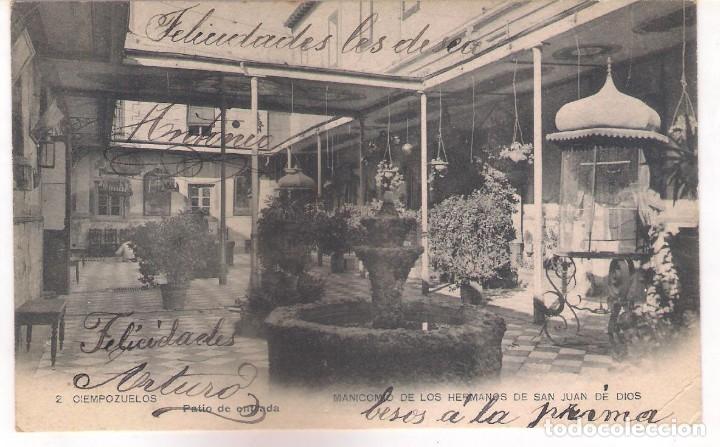 Postkarten: POSTAL DE CIEMPOZUELOS PATIO DE ENTRADA -MANICOMIO DE LOS HERMANOS DE SAN JUAN DE DIOS.