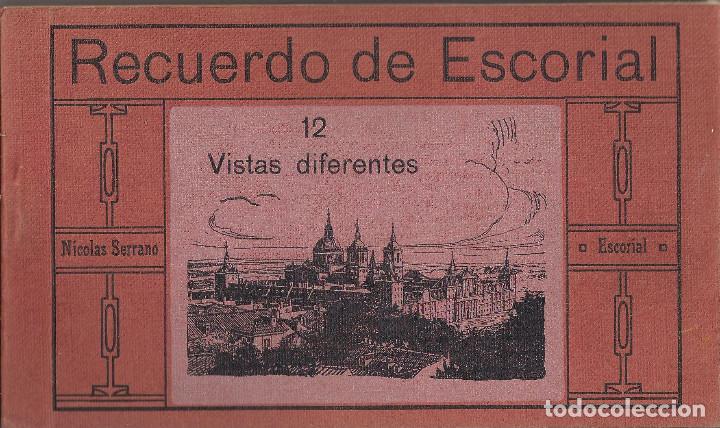 Postales: Librito de 12 postales. Recuerdo de Escorial (Nicol&aacute;s Serrano) circa: a&ntilde;os 20