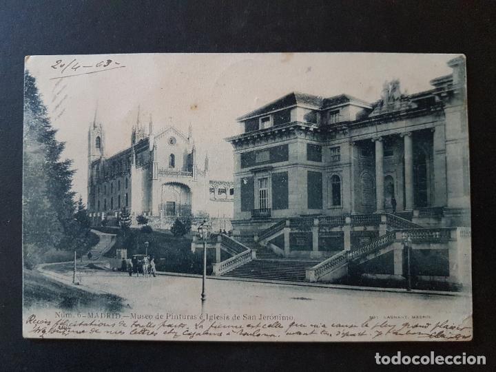 Postales: MADRID MUSEO DE PINTURAS E IGLESIA DE SAN JERONIMO - Foto 1